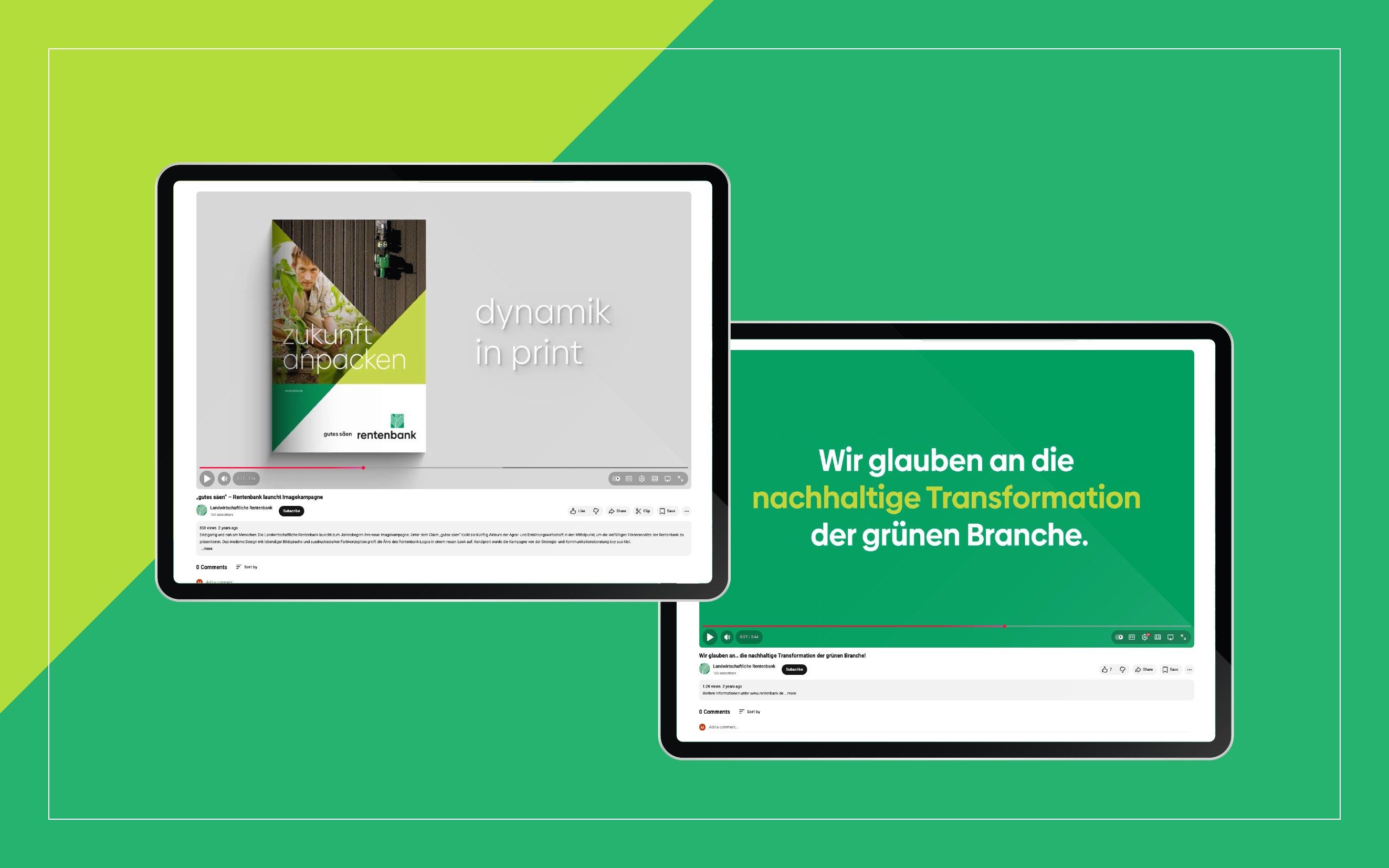 Kampagnenfilme und Anzeigen im neuen Erscheinungsbild