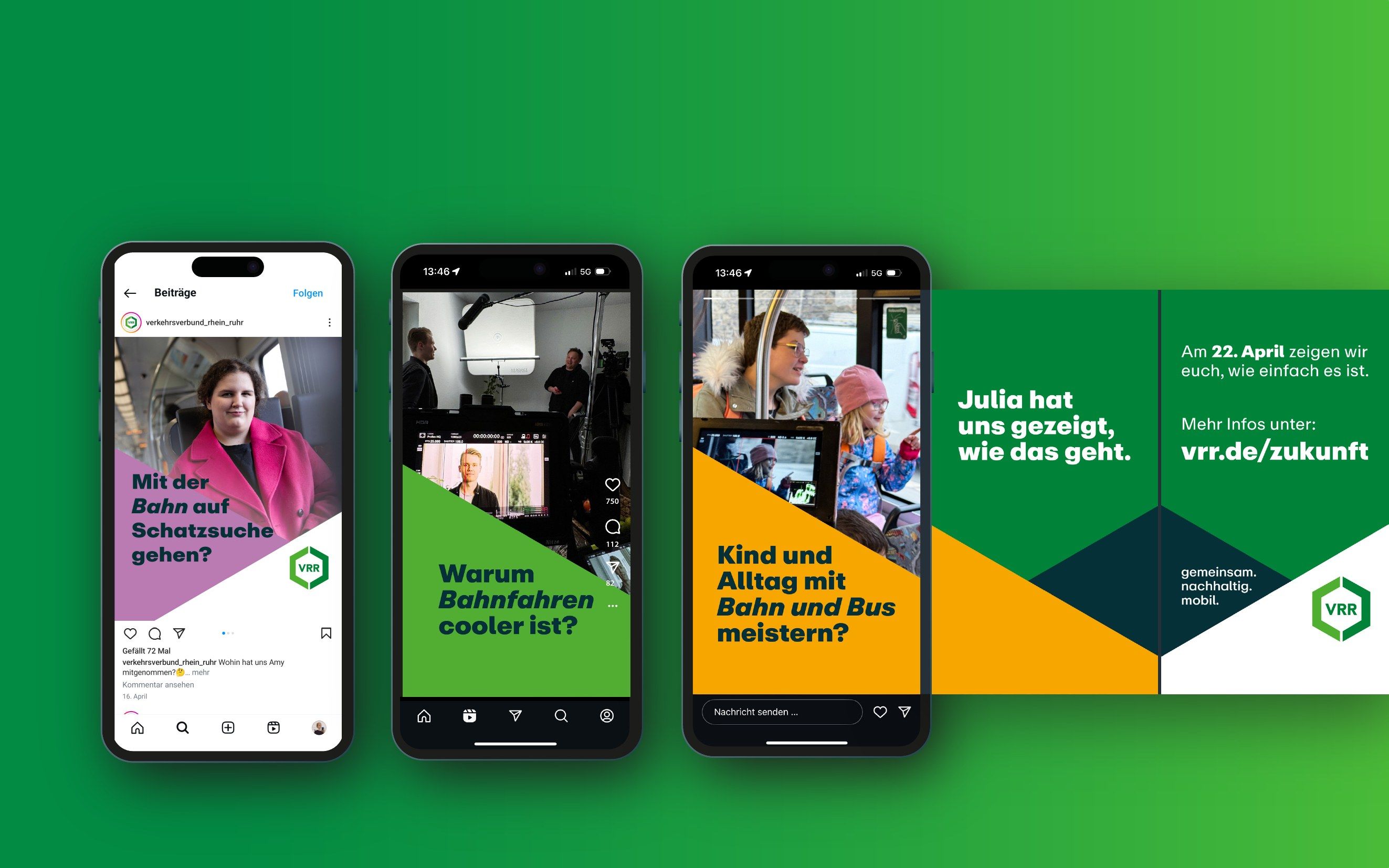 Instagram-Beiträge und Story-Formate der Kampagne